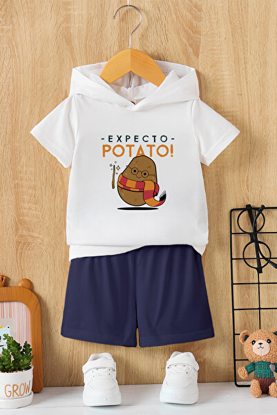 MYADA Новий сезон, дитячий комплект з капюшоном Expecto Potato з принтом, 2 п...