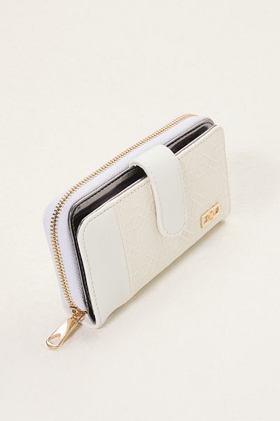 Setrms Banded Snap Closure Zippered Card Holder Wallet