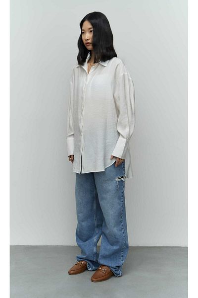 MAİ COLLECTİON Cămașă oversize albă Zaria