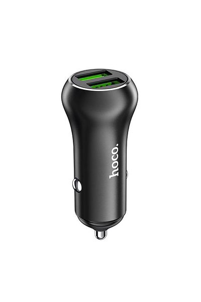 REDz Accessories Încărcător auto Hoco Z37, încărcare rapidă 3.0, putere 36W, 2 porturi USB, negru