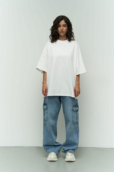 MAİ COLLECTİON Potřebuji peníze bílé oversize tričko