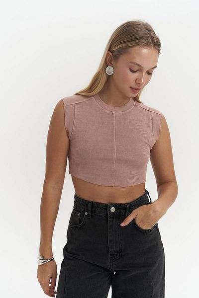 MAİ COLLECTİON Puderwaschendes Swipe-Crop-Top