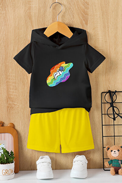 MYADA Новий сезон, дитячий комплект з капюшоном і принтом «Веселка-астронавт»...