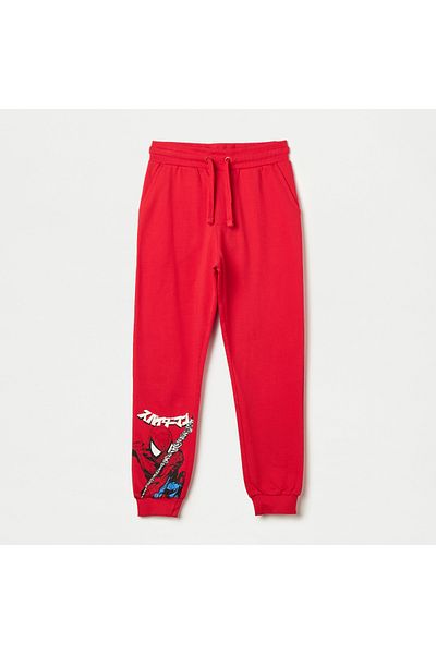 Marvel Spider-Man Print Joggers with Pockets and Drawstring Closure