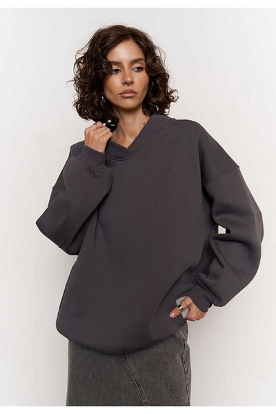 MAİ COLLECTİON Unisex oversize mikina Mcllctn Taure Anthracite