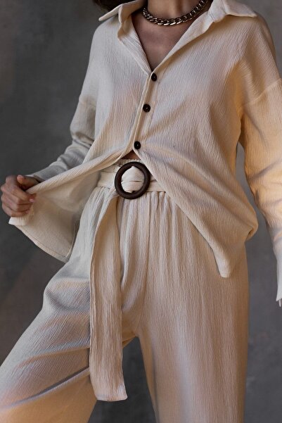 BOHEMAİ Lotus Ξύλινη Ζώνη Λεπτομέρεια Φυσικό Σετ