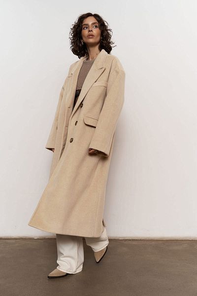 MAİ COLLECTİON Płaszcz Lowen Beige Oversize