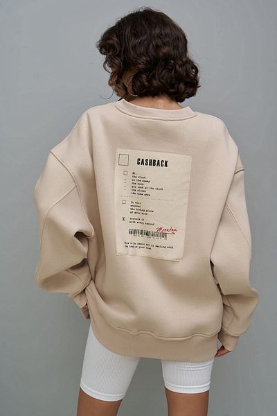 MAİ COLLECTİON Cashback Bone Oversize Sweatshirt