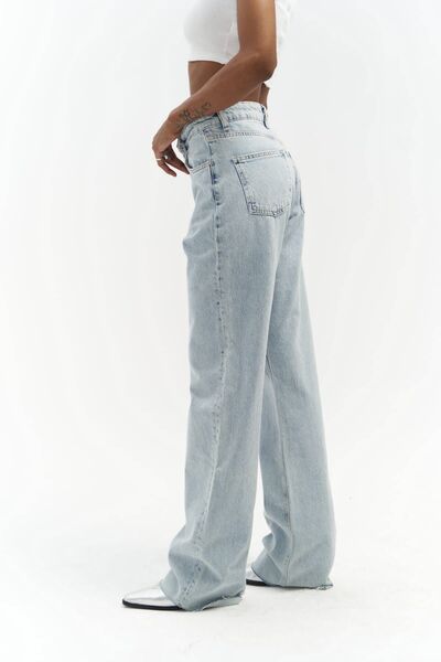 MAI STUDIOS CO. Marla Basic Blue Jean nadrág