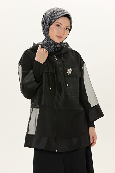 Setrms Broşlu Cepli Organze Kap