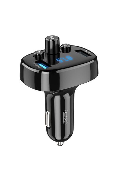REDz Accessories Încărcător auto cu modulator FM, xo-bcc02, bt 5.0, dual usb 15w, control muzical și microfon, negru