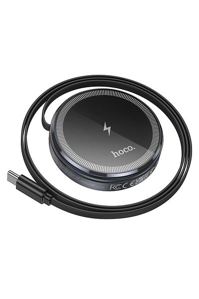 REDz Accessories Încărcător rapid Hoco, cablu retractabil Type-C, compatibil cu Magsafe și Apple Watch, 15W