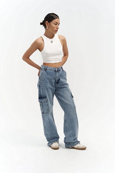 MAİ COLLECTİON Jeansy cargo Montes Blue