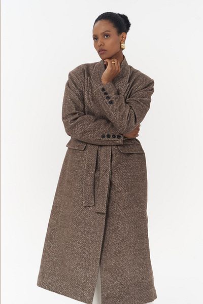 MAİ COLLECTİON Naarden Brown Long Coat