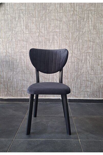 Sar Pakete Rita Serisi, 4 Adet Antrasit Renk Elma Model Mutfak Sandalyesi, Ye...