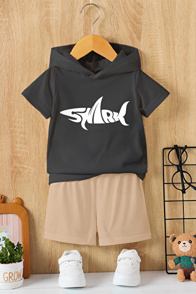 MYADA Новий сезон, дитячий комплект з 2 предметів з капюшоном і принтом Shark...