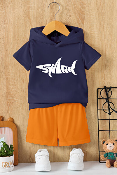 MYADA Новий сезон, дитячий комплект з 2 предметів з капюшоном і принтом «Акул...