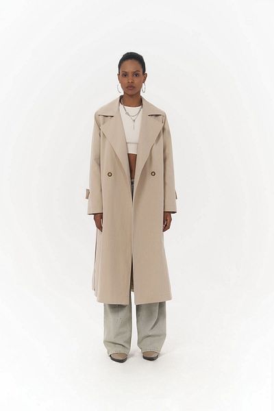 MAİ COLLECTİON Εποχιακή καμπαρντίνα Albany Beige