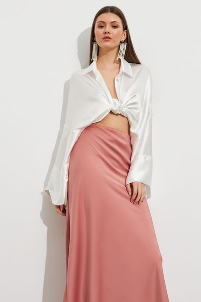 Cool & Sexy Fusta de damă din satin pudrat SE20