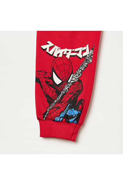 Marvel Spider-Man Print Joggers with Pockets and Drawstring Closure