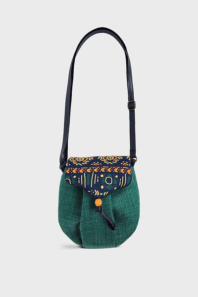Ayşe Teyze'nin Çantaları Mint Green Women's Gray Cross Strap Shoulder Bag