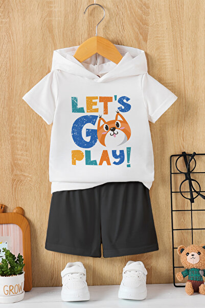 MYADA Novi sezonski hoodie Let's Play Fox Štampano 2-dijelni dečiji set
