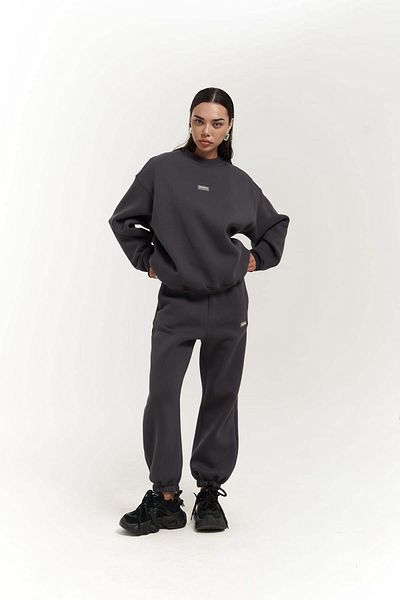 MAİ COLLECTİON Σετ φόρμας Romana Crew Neck Anthracite