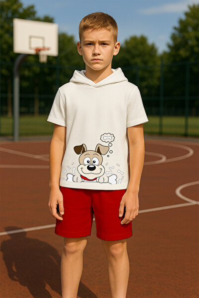 MYADA Новий сезон, з капюшоном, з принтом «Задумливий песик», дитячий комплек...