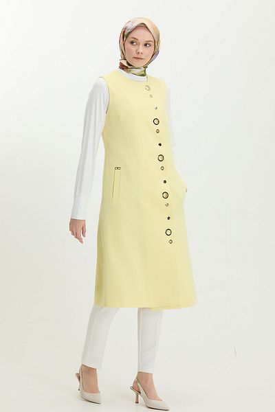 Setrms Eyelet Detailed Long Vest
