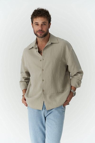 MAİ COLLECTİON Dylan Soft Khaki Men's Shirt