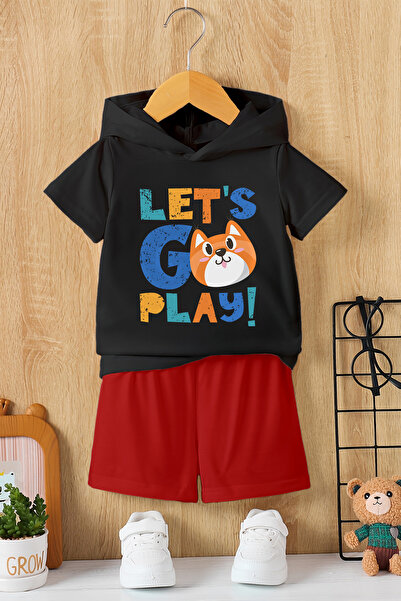 MYADA Dječji set sa kapuljačom Let's Play Fox Štampano od 2 delova