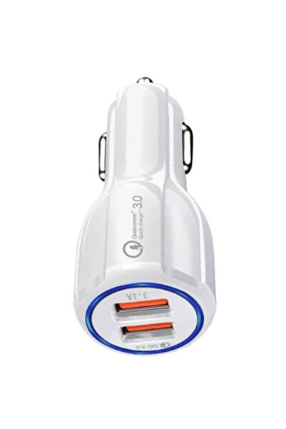 REDz Accessories Φορτιστής Αυτοκινήτου με 2 Θύρες USB, QC 3.0, Διπλής Φόρτισης G-C21, Universal, Λευκό