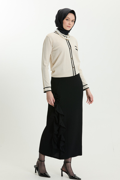 Setrms Volanlı Triko Etek