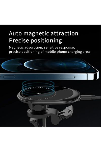 REDz Accessories Suport auto cu încărcare wireless, MagSafe, model X480, încărcare rapidă