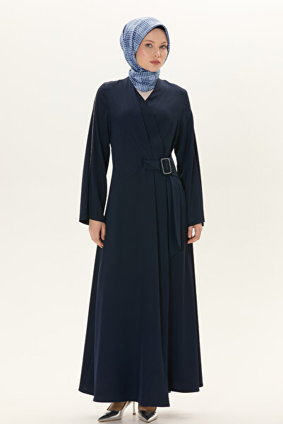 Setrms Taşlı Toka Kemerli Davet Ferace