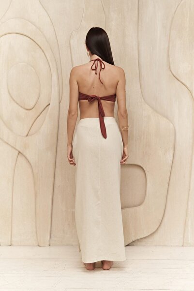 BOHEMAİ Лляна спідниця Charlotte Ecru в мішку