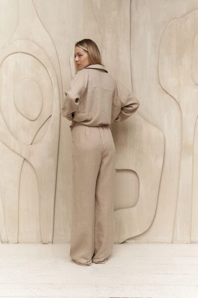 BOHEMAİ Σετ λινό Willord Natural - Σετ πουκάμισο και παντελόνι