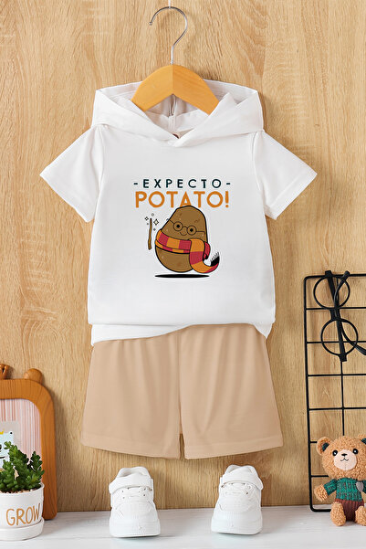 MYADA Новий сезон, дитячий комплект з капюшоном Expecto Potato з принтом, 2 п...