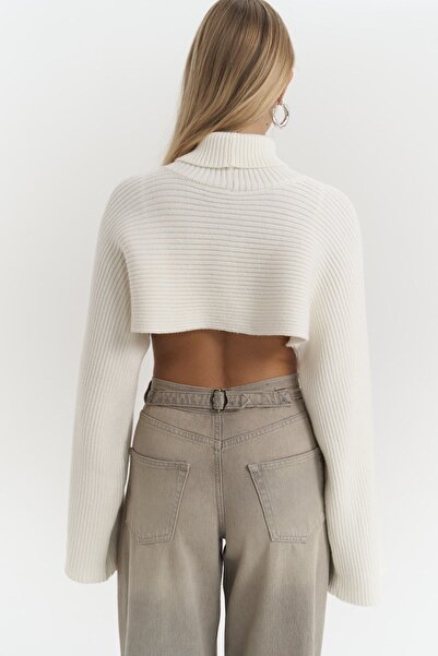 MAI STUDIOS CO. Bolero z úpletu Coperni Ecru