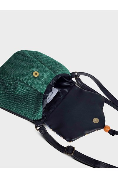 Ayşe Teyze'nin Çantaları Mint Green Women's Gray Cross Strap Shoulder Bag