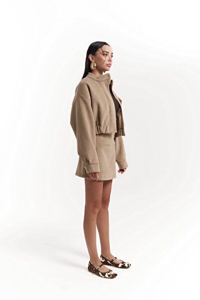 MAI STUDIOS CO. Set bundy a sukně Tenby Taupe Crop