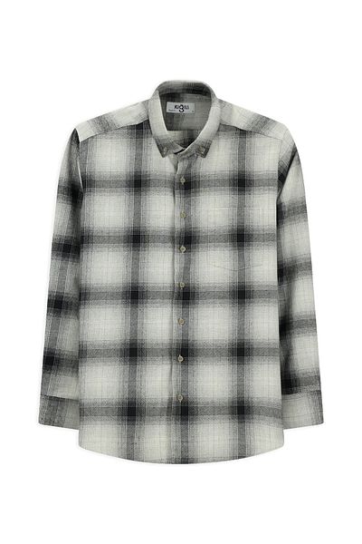 Kiğılı Long Sleeve Regular Fit Lumberjack Button Collar Cotton Easy-Iron Shirt