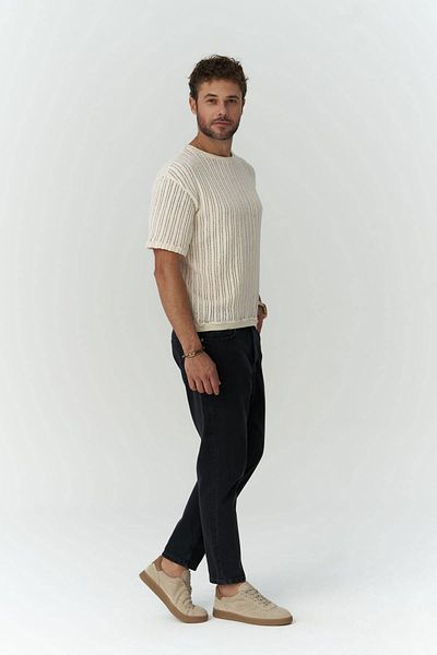 MAİ COLLECTİON Grant Schwarze Herren-Jeanshose