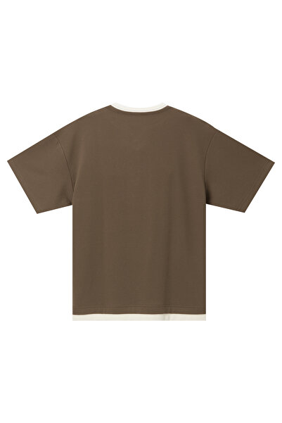 Giordano Men's Waffle Crew Neck Oversized Tee