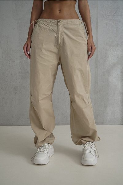 MAİ COLLECTİON Simone Beige Cargo Pants