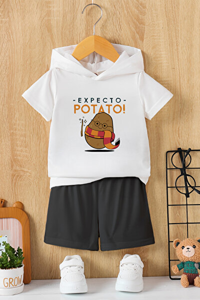 MYADA Новий сезон, дитячий комплект з капюшоном Expecto Potato з принтом, 2 п...
