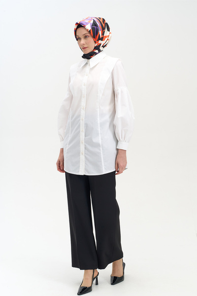 Setrms Beli Korsajlı Geniş Paça Pantolon