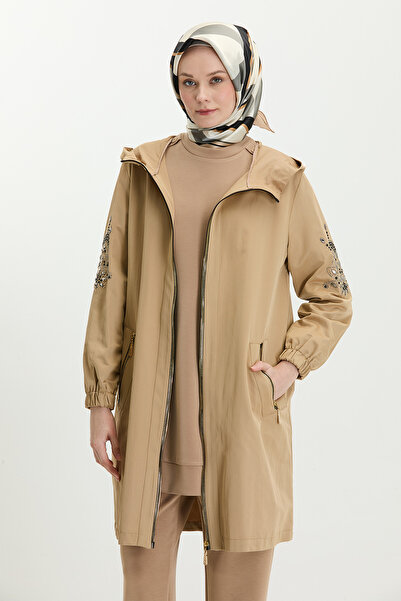 Setrms Taş Detaylı Fermuarlı Kap