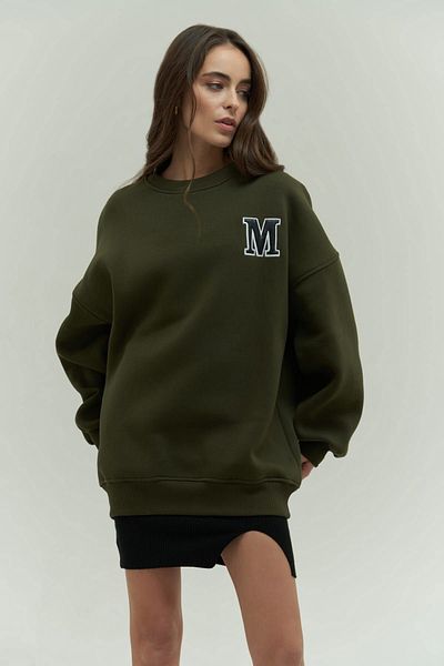 MAİ COLLECTİON Φούτερ Venera Dark Khaki Oversize