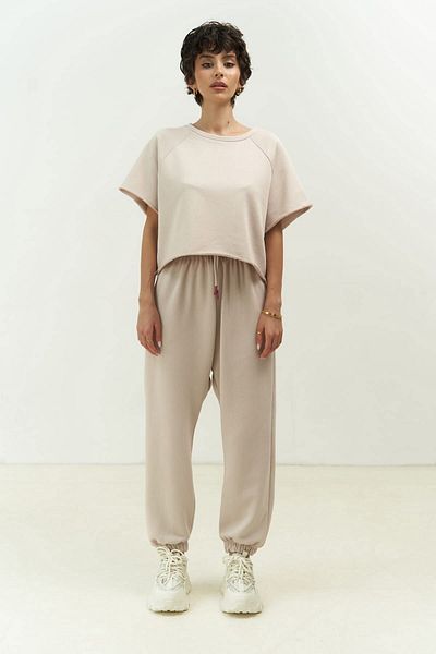 MAİ COLLECTİON Σετ φόρμας Vero Beige Crop